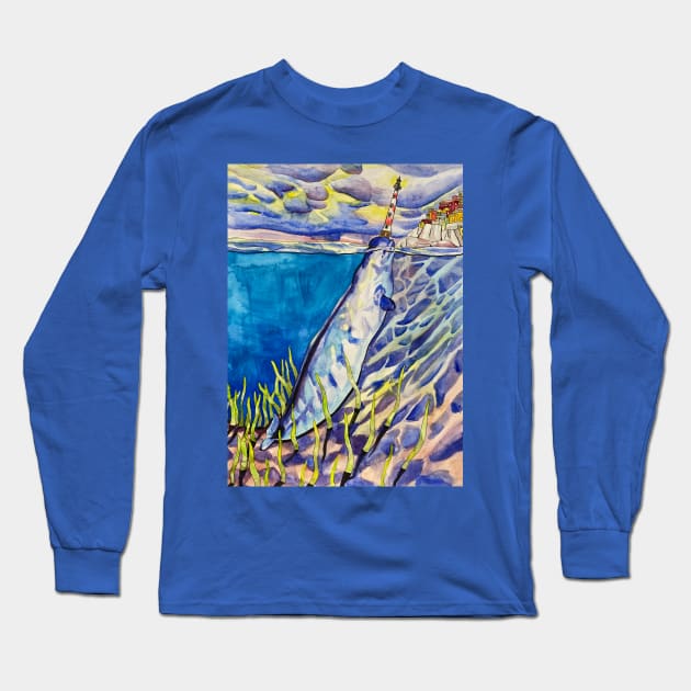 Sleeping Leviathan Long Sleeve T-Shirt by RaLiz